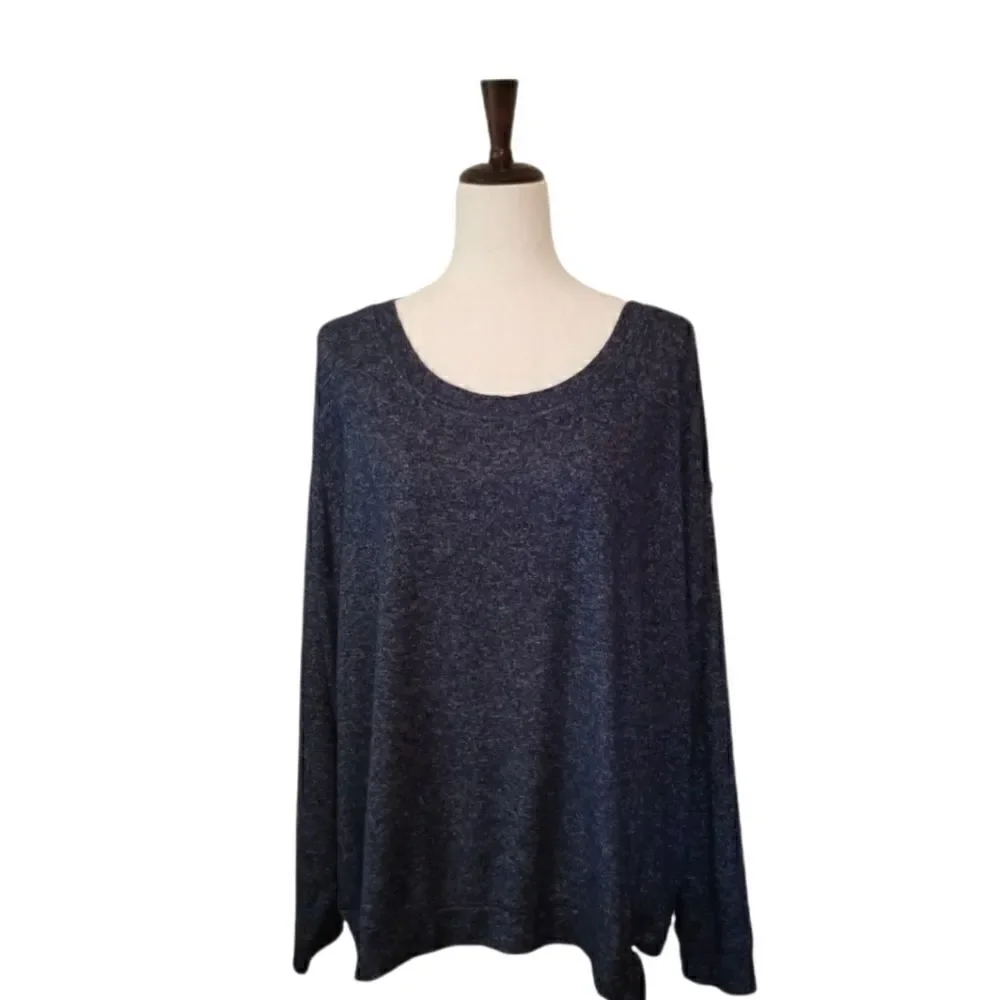 J. By J Crew Heathered Blue Side Tie Top Size 3X